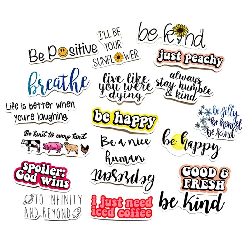 50 шт. мотивационные Стикеры фразы цитаты предложений Водонепроницаемый для