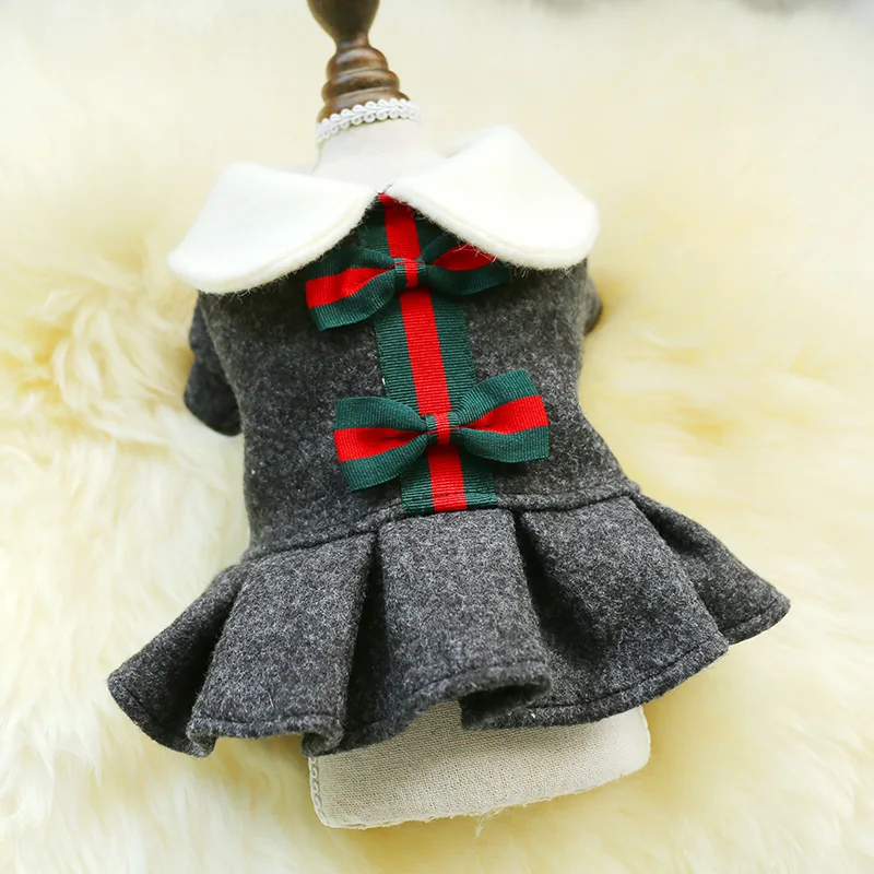 

Spring Autumn Pet dog dresses for small dogs Bowknot Tutu Dress for Dogs Cat Pet clothing teddy poodle Clothes for Dogs