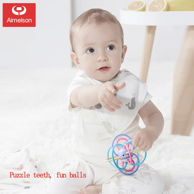 Детский Прорезыватель для зубов Aimeison резиновая погремушка развивающая игрушка |