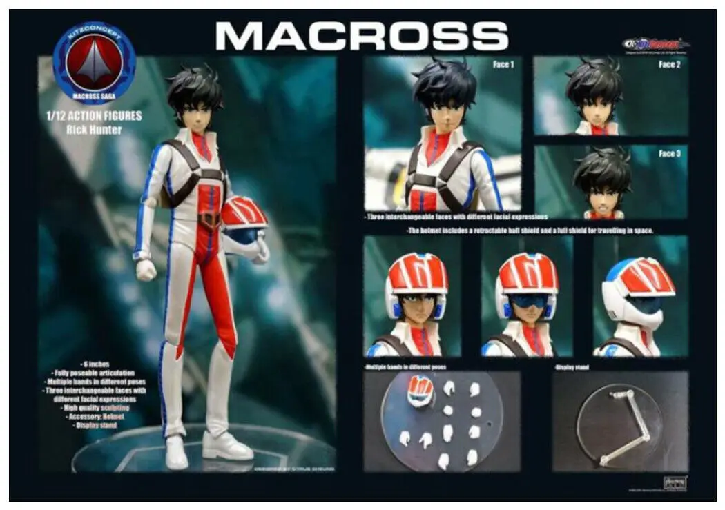 Kitz концепция 1/12 Robotech Macross Сага Рик Охотник фигурка игрушка