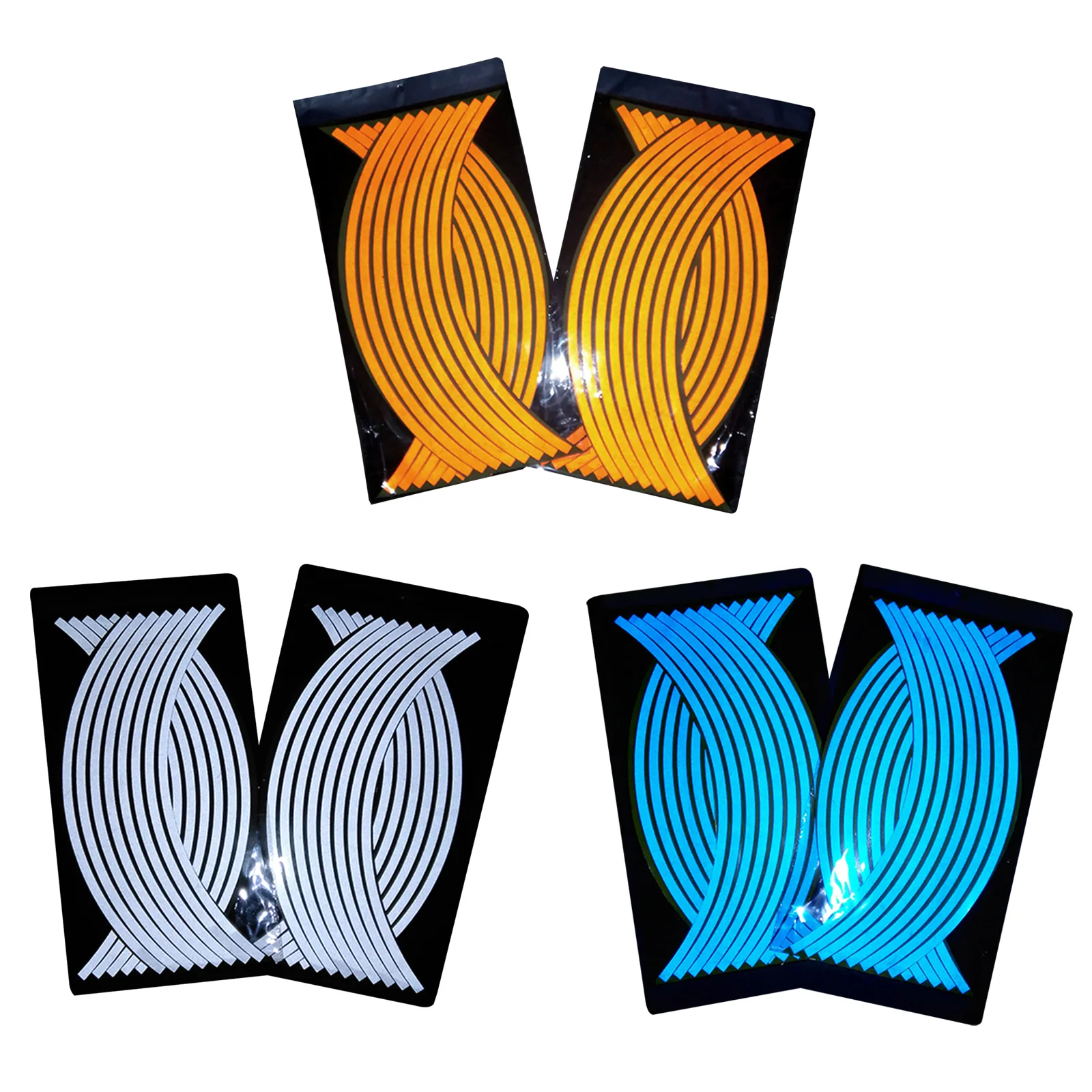 

18" Motorcycle Sticker Moto Strips Reflective Wheel Rim For Motorbike Scooter