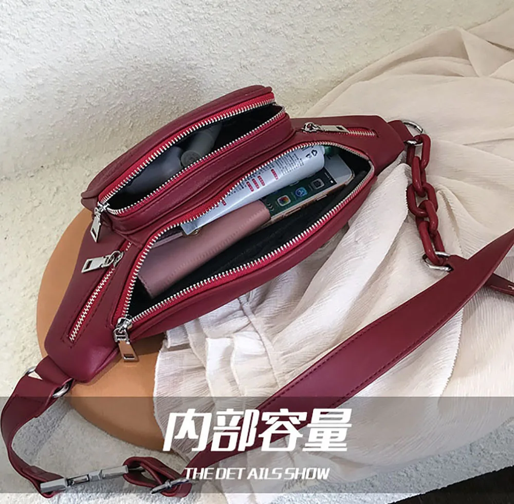 

ANOKHOGI 2020 Autumn Fashion Pockets Pure Color All-Match Female Crossbody Shoulder Bags zx27