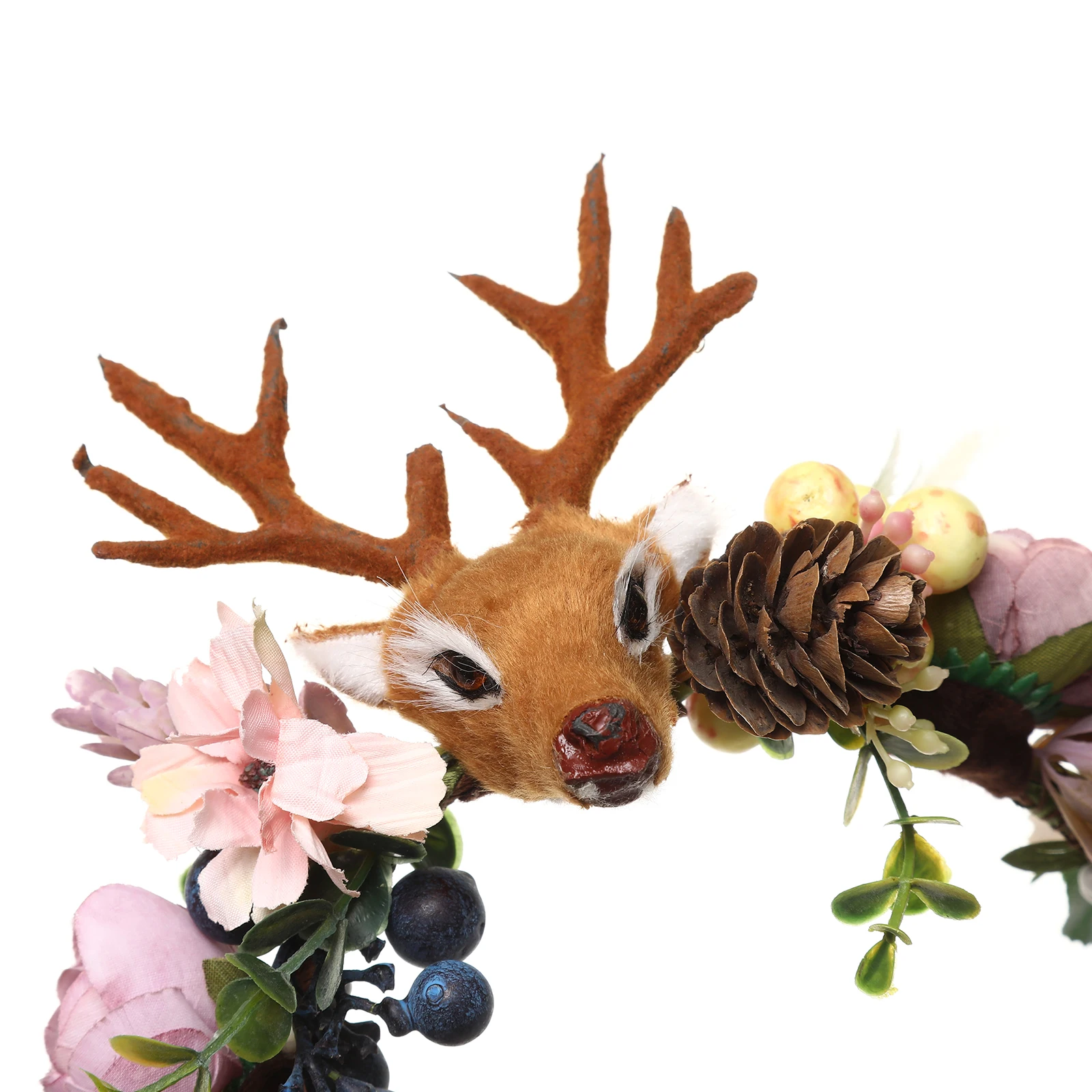 Haimeikang рождественские цветочные повязки на голову голова оленя ягоды свадебное