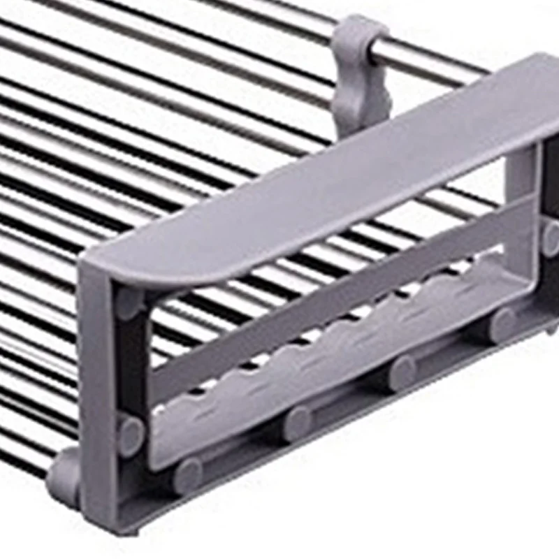 

1PCS Retractable Stainless Steel Drain Rack Storage Rack Kitchen Vegetable Basket Sink Fruit Basin