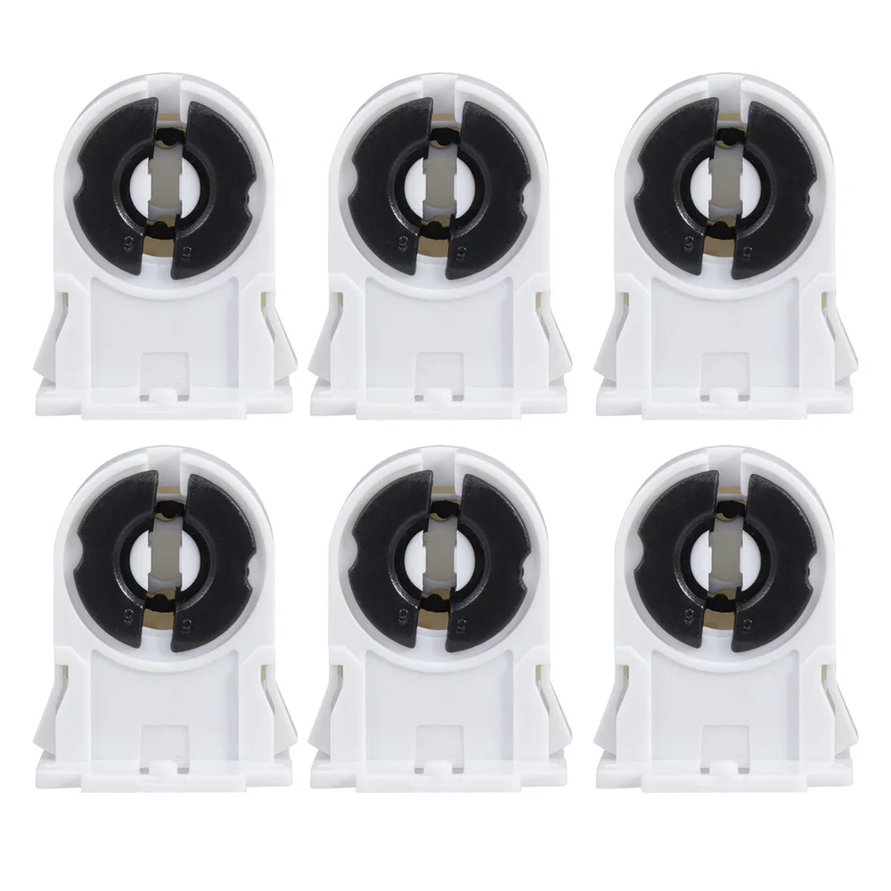 

20PCS T8/G13 Fluorescent Lamp Holder Heat-resistant Lamp Holder Household Light Tube Holder for Home Office Bedroom (White)