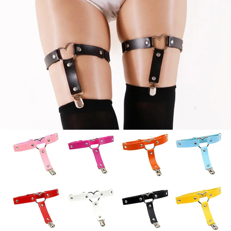 

Женский ремень в стиле Харадзюку, яркий эластичный ремень в форме сердца, бандажный ремень в стиле панк