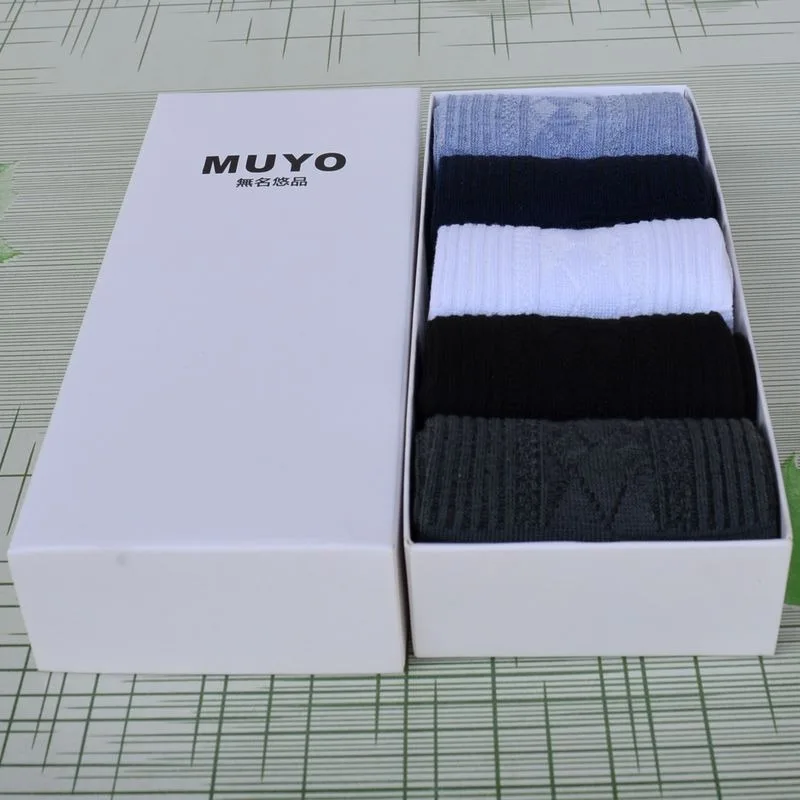 Модные подарочные коробки носки 5 шт./компл. техника Double Needle мужские в деловом