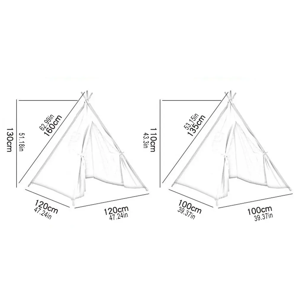 

Indian Style Children Tent for Kids Removeable Gaming Tent Tung Wood Indoor Bedroom Accessories Cute Castle Tent