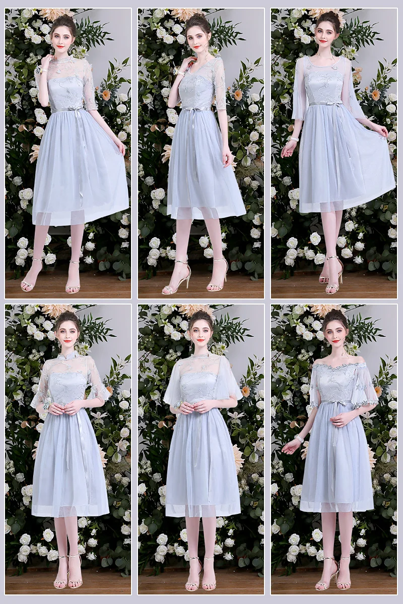 Серые Бордовые Платья для подружки невесты элегантное платье свадебной