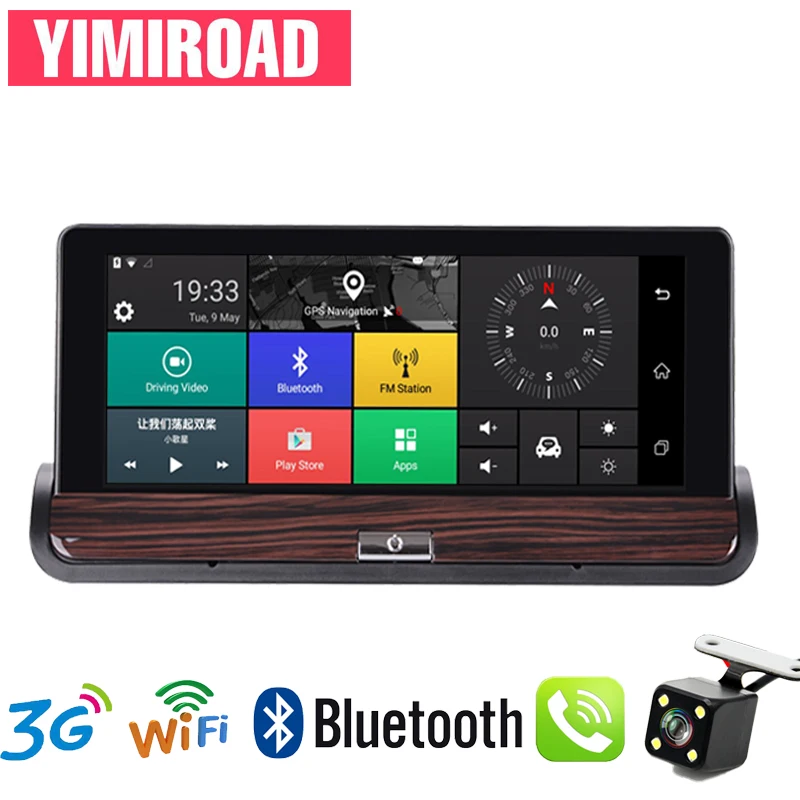 YIMIROAD G2 зеркало заднего вида 3g Автомобильный видеорегистратор Камера заднего вида дистанционный монитор парковки gps навигатор Авто рекордер Full HD 1080P видеорегистратор