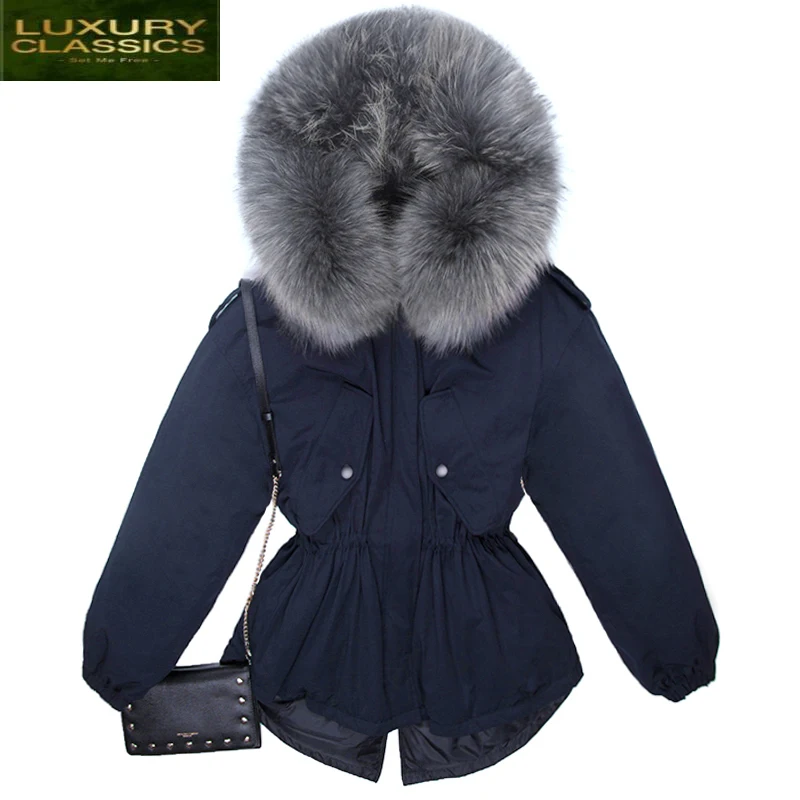 

Raccoon Fur Hooded Real Jacket Women Winter Duck Down Coat Female Thick Warm Short Duck Down Parkas Hiver Overcoat 0602