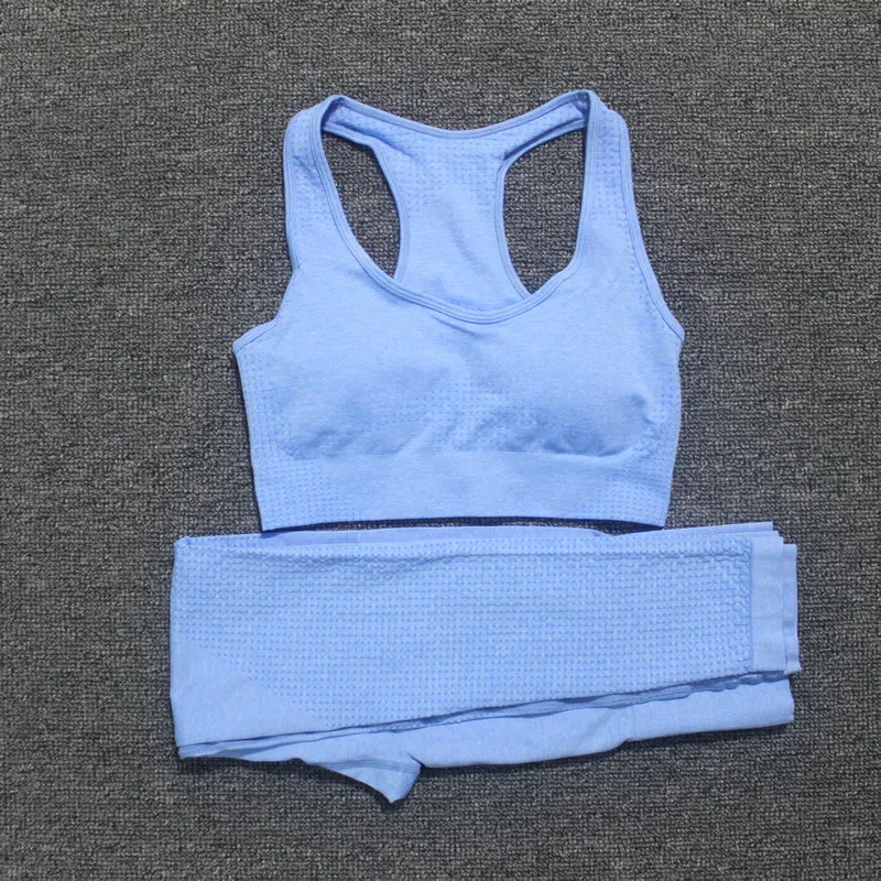 Спортивные костюмы из 2 предметов бесшовный комплект для йоги женская одежда