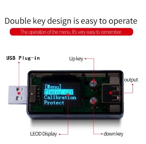 GWUNW BY56U 4 бит USB Тестер Вольтметр amperimetro Напряжение Амперметр ток детектор мощность зарядное устройство ёмкость индикатор
