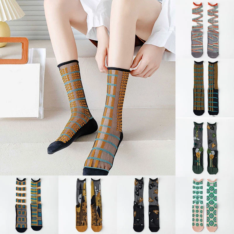 

Women Sexy Knee High Socks Thin Mesh Nylon Stockings Hosiery Summer Fashion Girls Ladies Transparent Over Knee Socks
