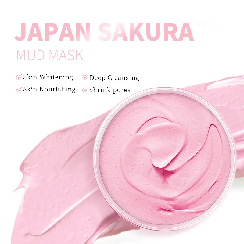 Грязевая маска для лица и тела Pure Body Naturals Sakura Очищающая от акне черных точек