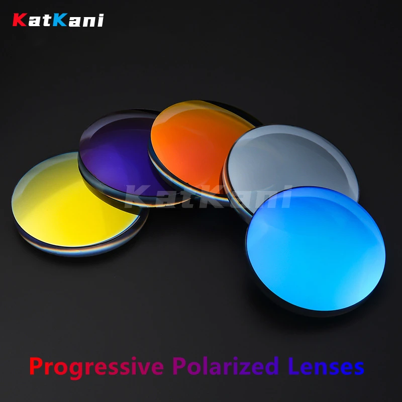 

KatKani 1.56/.61/1.67 Polarized Colorful Progressive Sunglasses HD Anti-Glare Driving Fishing Skiing Optical Prescription Lenses