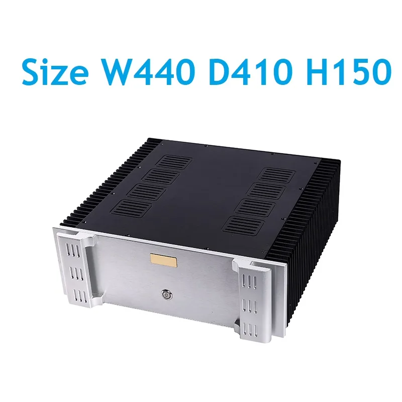 W440 D410 DIY CNC Preamp Power Amplifier Chassis Anodized Aluminum Tube Amp DAC Headphone Case Home Audio Hifi Shell Enclosure