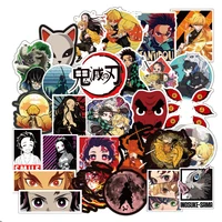 new 50100pcs anime demon slayer kimetsu noyaiba sticker cosplay props pvc waterproof diy guitar car tanjirou nezuko stickers