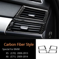 carbon fiber car navigation control panel air conditioner outlet decorative for bmw x5 e70 x6 e71 car interior accessories