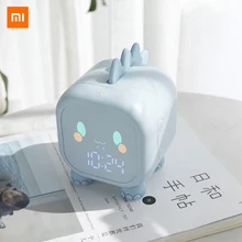 Xiaomi Fun dragon small alarm clock mini desktop electronic alarm clock digital Voice control snooze function temperatur