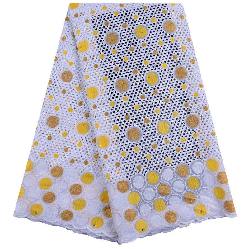 Африканская сухая кружевная ткань HaoLin швейцарская вуаль с камнями Мягкая