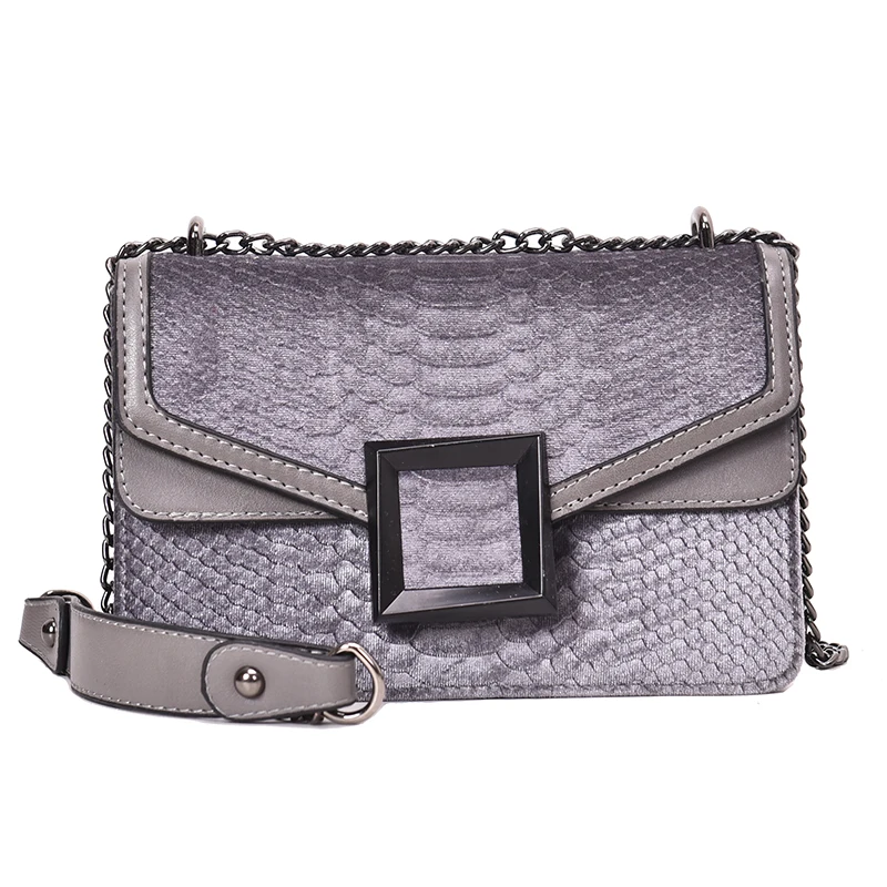 gray 2 LITTHING женская сумка со змеиным принтом, сумка на плечо, винтажная женская сумка через плечо, роскошная кожаная сумка-мессенджер - Цвет: gray 2