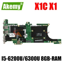 01LV446 01AY094 01AY092 For Lenovo ThinkPad X1C X1 Carbon 5th Laptop motherboard DX120 NM-B141 With CPU I5-6200U/6300U 8GB-RAM