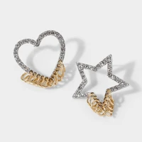 lost lady hollow star heart stud earrings for women rhinestone geometric statement earrings metal jewelry wholesale dropshipping