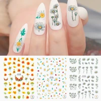 newest ca 301 302 daisy sunflower nail sticker 3d nail art sticker nail decal japan designs rhinestones decorations