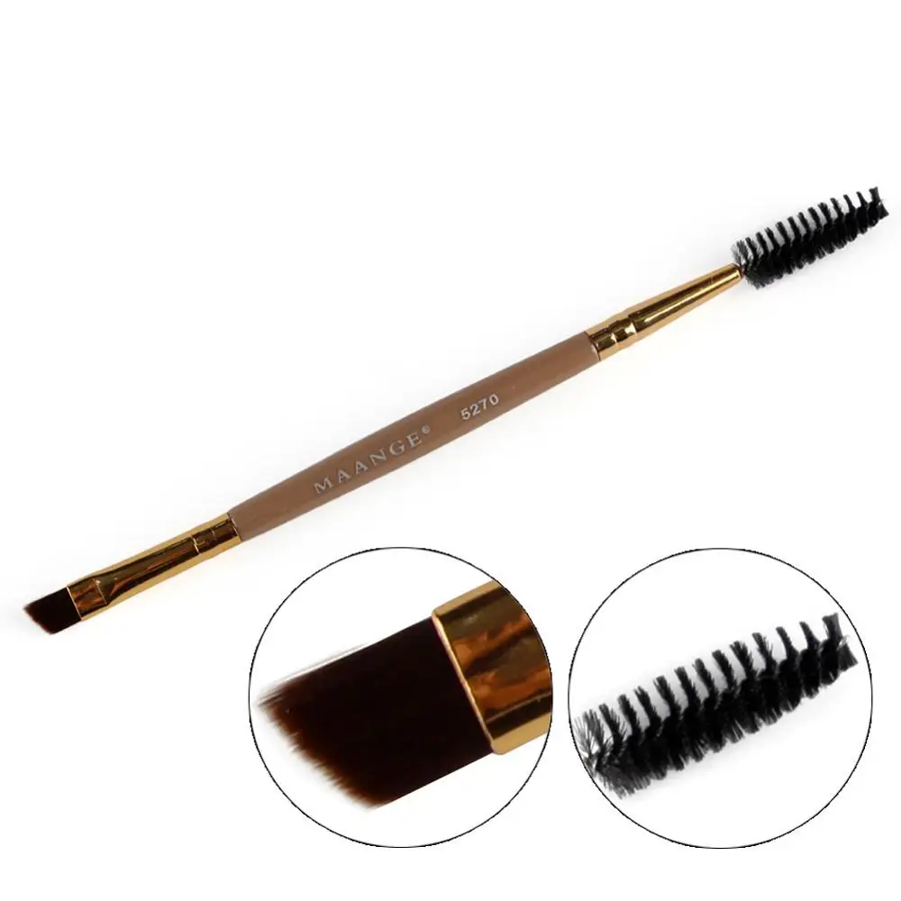 1pc New Bamboo Handle Double Head Brush Pro EyeLash Eye Brow Cosmetic Makeup Beauty Tools Lash | Красота и здоровье