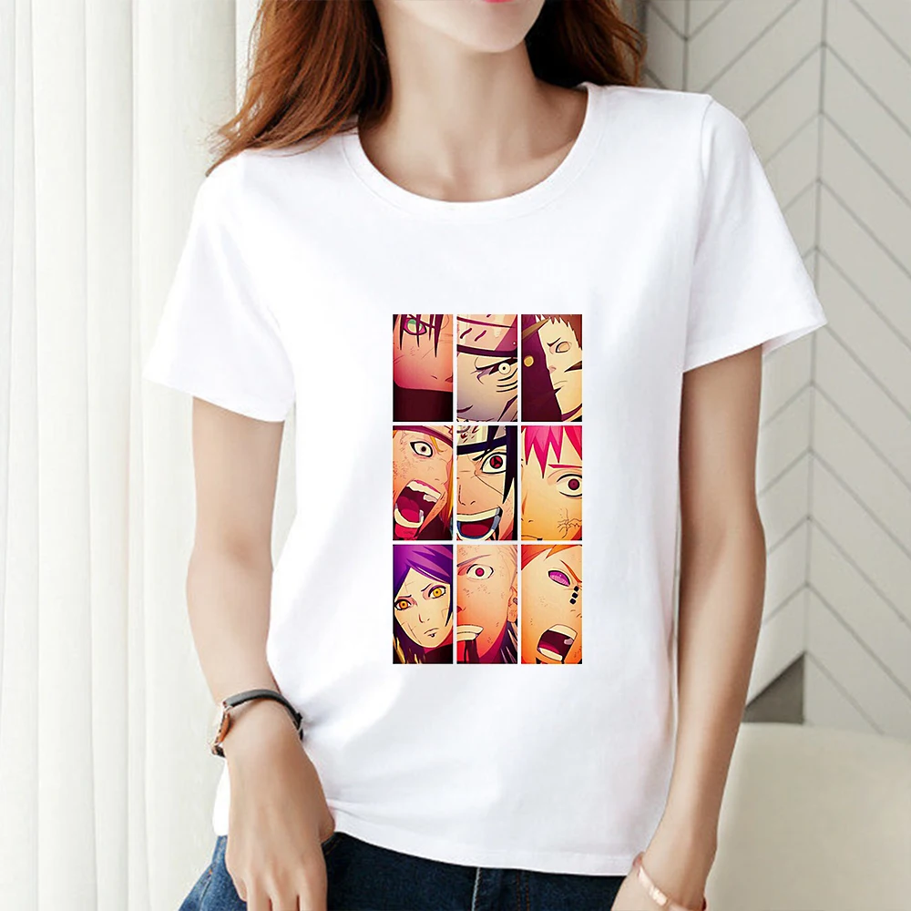 

2021 New Naruto Manga T Shirt Women Japanese Anime 90s Shirt Harajuku Hip Hop Tees Kawaii Cartoon Unisex Tshirt Brand Streetwear