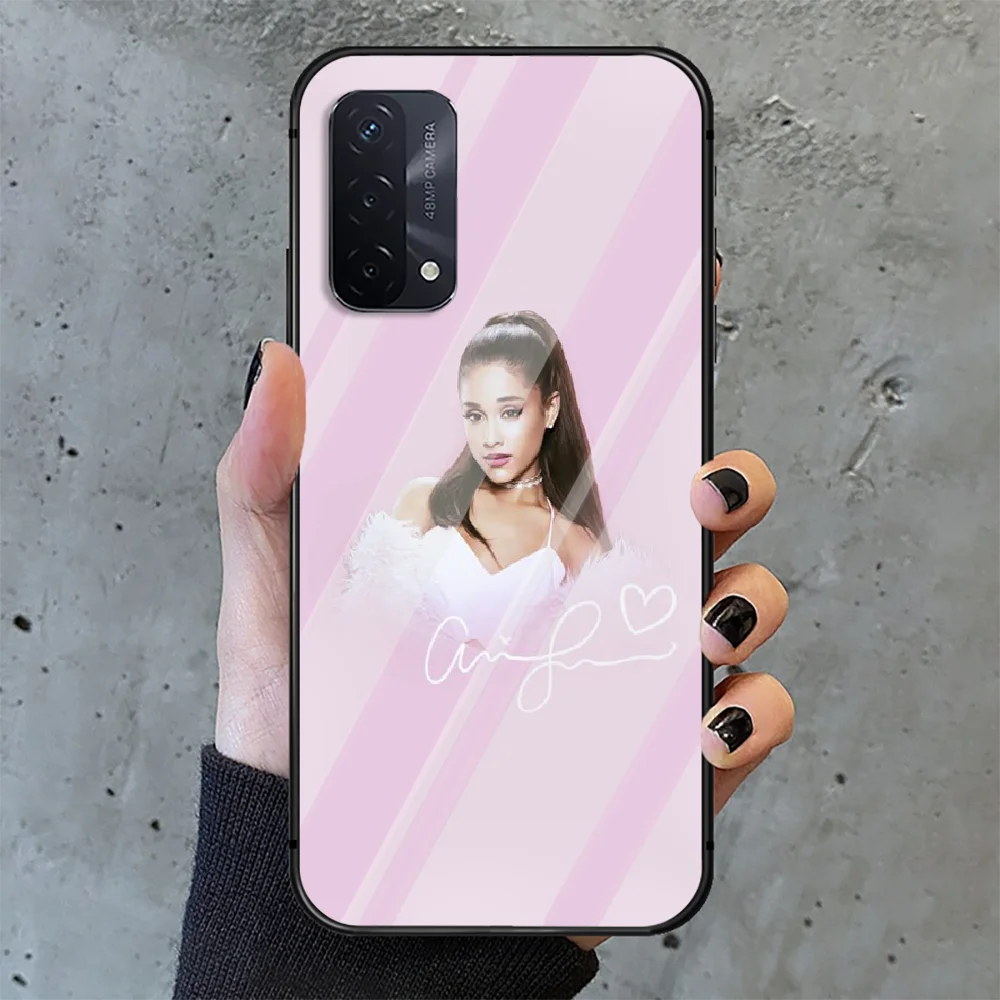 

Singer Ariana Grande Phone Tempered Glass Case Cover For oppo realme find a x c xt gt 2 53 3 6 7 50 11 i Pro 5g Silicone Tpu