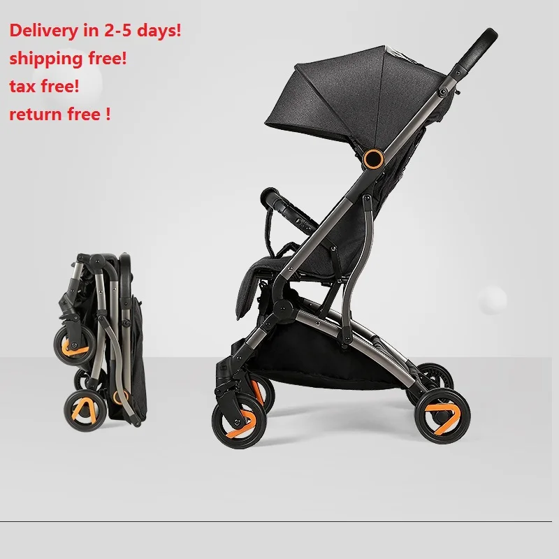 Portable foldable lightweight baby stroller pushchair pram get into plane flat laying fit for newborn 0-3 years | Мать и ребенок