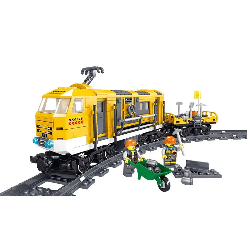 

431pcs Remote Control Building Block Train Series Railway Maintenance Car Remote Children's Puzzle Assembly Toys