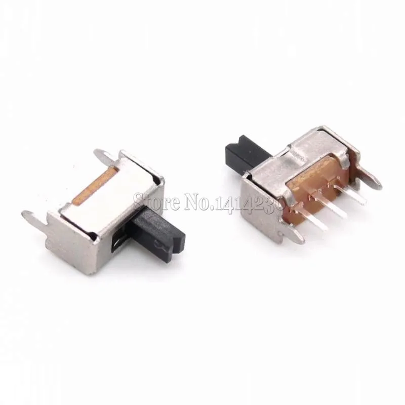 Мини-переключатель слайда SS12D07 100 шт. 3-контактный 2-позиционный 1P2T SPDT
