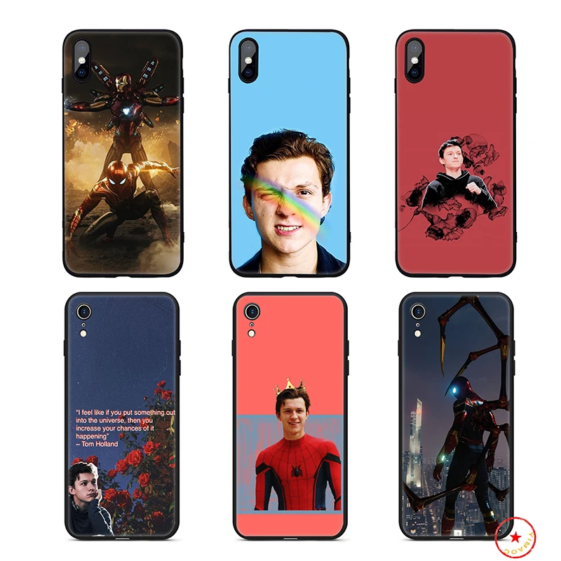 Том Холланд Человек-паук Мягкий силиконовый чехол для телефона iPhone 11 Pro Xs Max X или 10