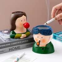 nordic style cartoon ashtray anti fall creative personality trend pen holder storage cute girl home anti flying boyfriend gift