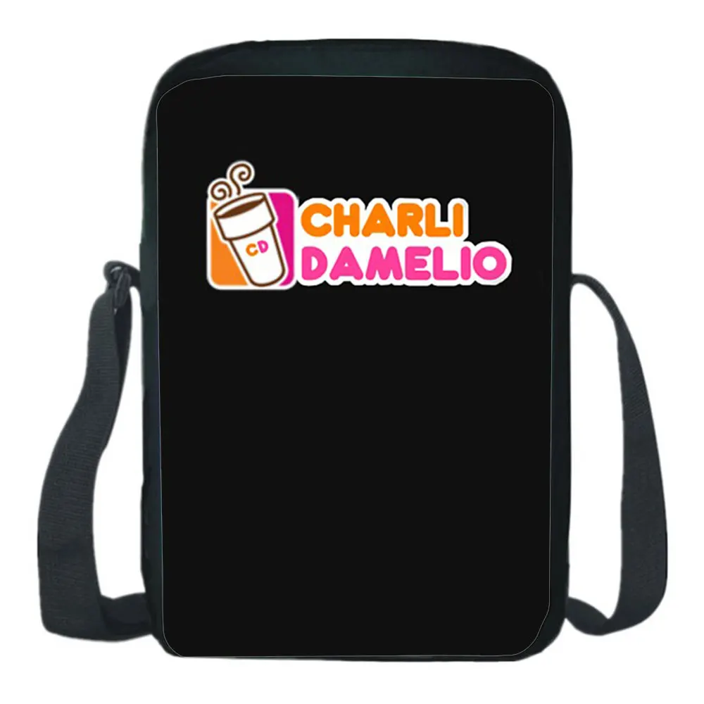 Наплечная Сумка Charli Damelio, для подростков, модная сумка через плечо, Высококачественная школьная сумка с принтом в виде мультяшных букв