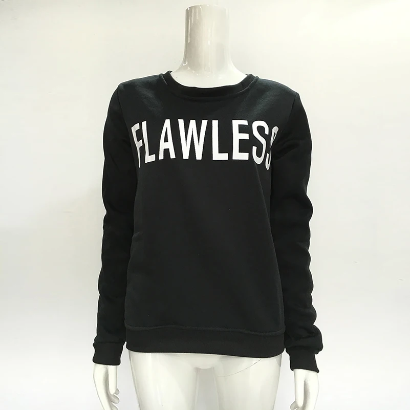 Letter Flawless Hoodies Sweatshirts 2022 Women Casual Kawaii Harajuku New Sweat Punk For Girls Clothing European Tops Korean