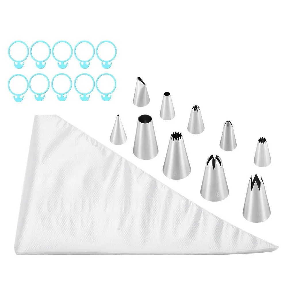 

120PCS Set Cake Turntable Set Pastry Tube Fondant Tool Kitchen Dessert Baking Pastry Tools Cake Decorating Kit B