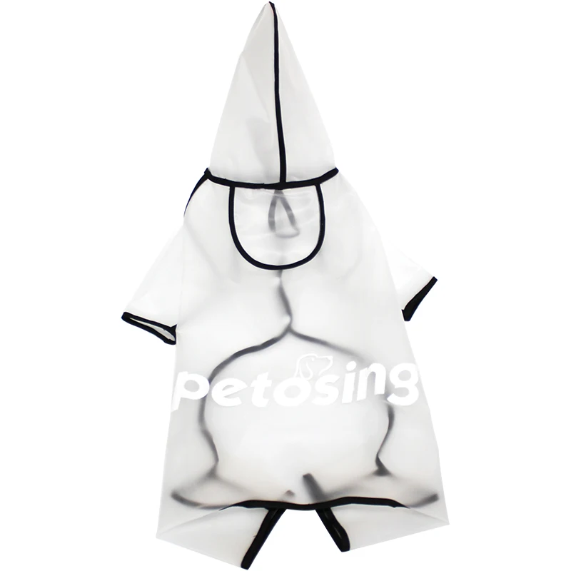 Дождевик для собак комбинезон водонепроницаемая одежда с капюшоном прорезями