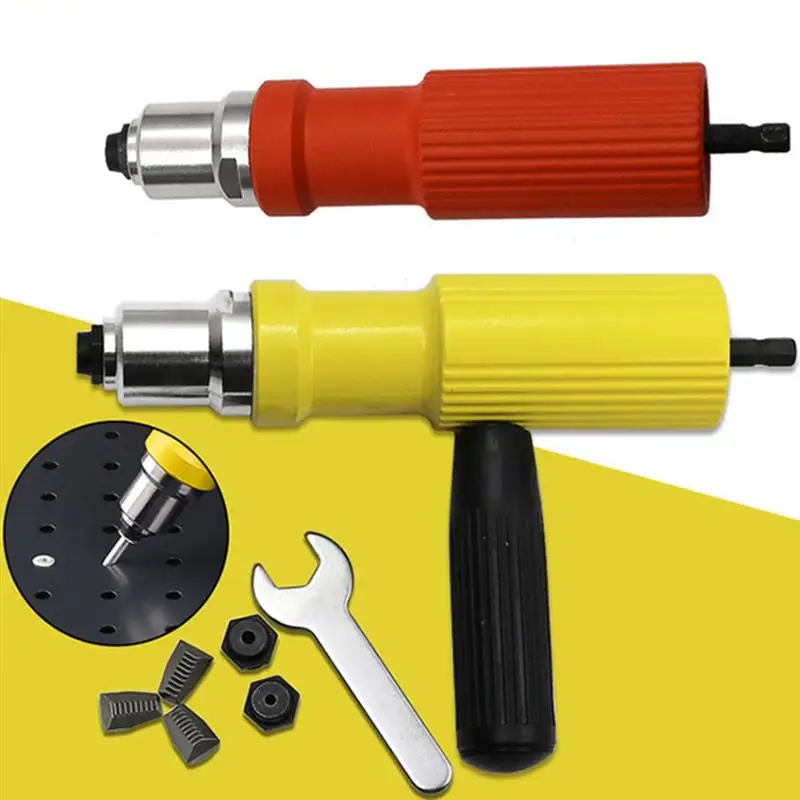 

Electric Rivet Nut Gun Riveting Tool Cordless Insert Riveter Adapter Kit Handheld Riveter Adapter Kit For Power Tool Cordless In