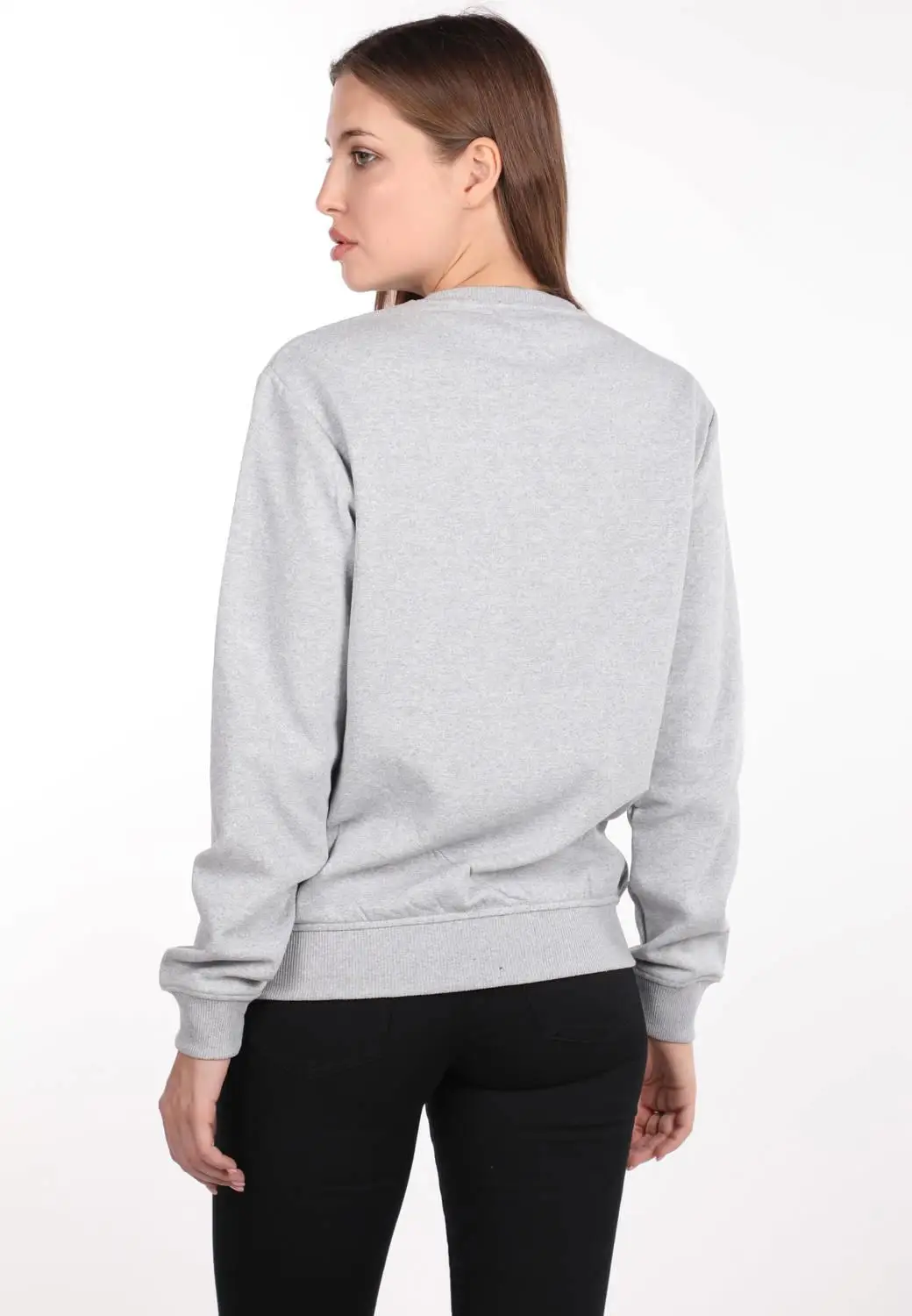 

Markapia Printed Womens Gray Sweatshirt