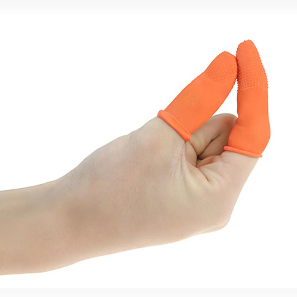 

2021top home decor 100 Prevent Slip Rubber Finger Cots Protector Fingertip Gloves Anti Static