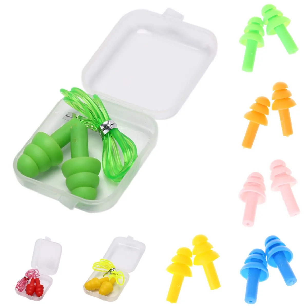 

2pcs Ear Plugs Anti-noise Soft PU Cotton Soft Foam Ear Plugs Prevention Earplugs Noise Reduction Improve Sleep Tools With Box