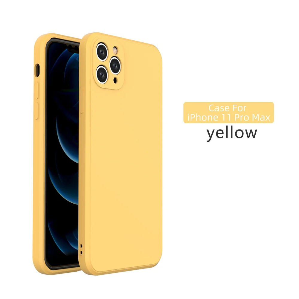 Luxury Original Square Soft Phone Case For iPhone 12 11 Pro Max IPhone Camera Lens Protection Mobile Cover | Мобильные телефоны и