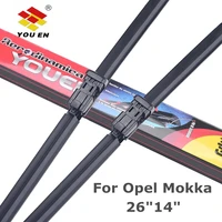 youen wiper blades for opel mokka 2614 fit push button arms 2012 2013 2014 2015 2016 windscreen wipers auto car accessories