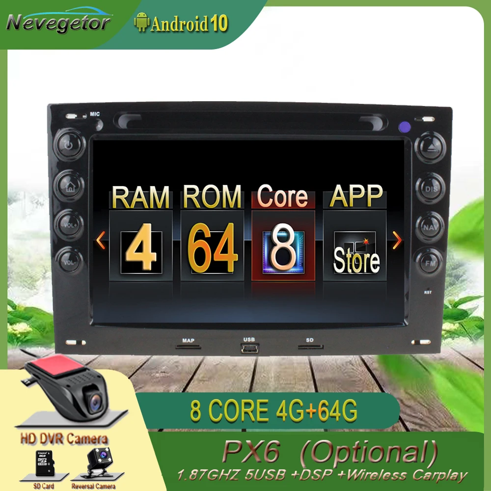 4 ГБ ОЗУ Android 10 0 автомобильный DVD плеер GPS для Renault Megane2 Megane 2 2006 2010 с wifi Bluetooth стерео