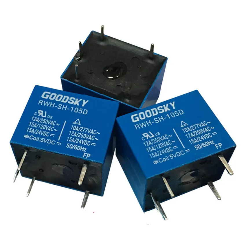 10 шт./лот 100% оригинальное новое реле Φ 5 в постоянного тока RWH-SH-105D 12 В постоянного тока 24 В постоянного тока RWH SH 112D 5PIN 15A 5V 12V 24V