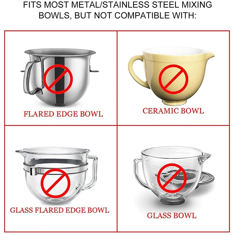 

Pouring Shield,Universal Pouring Chute for Stainless Steel Bowl Bowl-Lift Stand Mixer Attachment/Accessories
